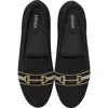 Vivaia Round-toe Embroidered Loafers In Black