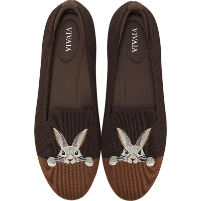 VIVAIA VIVAIA ROUND-TOE EMBROIDERED LOAFERS