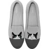 Vivaia Round-toe Embroidered Loafers In Gray