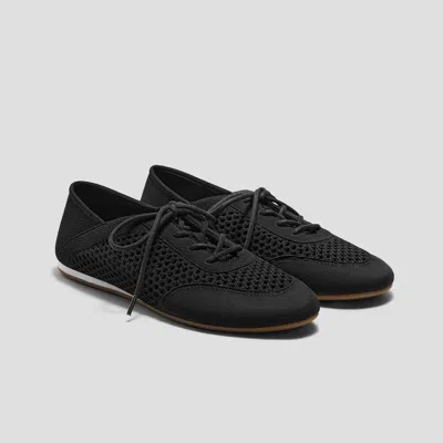 Vivaia Round-toe Lace-up Mesh Sneakers (yara)|black|eu 43
