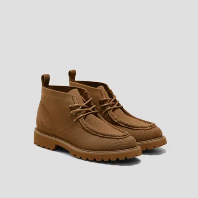 Vivaia Round-toe Lug Sole Ankle Boots In Brown