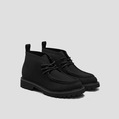 VIVAIA ROUND-TOE LUG SOLE ANKLE BOOTS (FRANCIS)|BLACK|EU 43