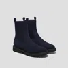 Vivaia Round-toe Lug Sole Wool Ankle Boots (flora) In Blue