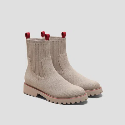 Vivaia Round-toe Lug Sole Wool Ankle Boots (flora) In Neutral