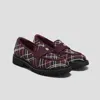 Vivaia Round-toe Platform Chunky Heel Loafers (francesca) In Burgundy