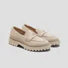 Vivaia Round-toe Platform Chunky Heel Loafers (francesca) In Neutral