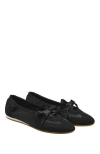 Vivaia Round-toe Satin Sneakerina In Black