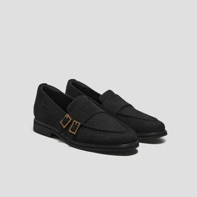 Vivaia Round-toe Velvet Penny Loafers (luciana) In Black