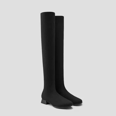 Vivaia Round-toe Water-repellent Wool Over-the-knee Boots (madeline Pro) In Black