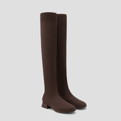 Vivaia Round-toe Water-repellent Wool Over-the-knee Boots (madeline Pro) In Brown