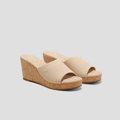 Vivaia Round-toe Wedge Sandals (stacey Pro) In Neutral