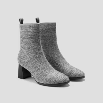 Vivaia Round-toe Wool Water-repellent Heeled Boots (thalita) In Gray