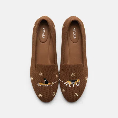 Vivaia Round-toe Embroidered Loafers (audrey)|tawny - Beagle Sled|us 11