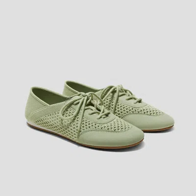Vivaia Round-toe Lace-up Mesh Sneakers (yara)|matcha|us 11 In Green