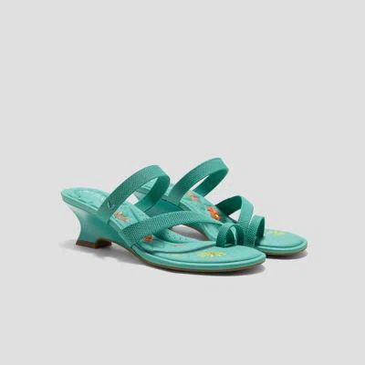 Vivaia Round-toe Toe Ring Sandals (eden)|turquoise|us 11 In Blue