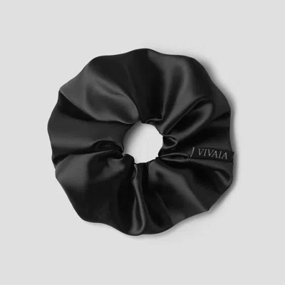 Vivaia Satin Hair Scrunchie|black|