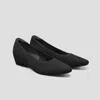 Vivaia Small Square-toe Low Wedge Heels (mackenzi) In Black