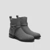 Vivaia Square-toe Ankle Biker Boots (cailyn) In Gray