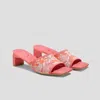 Vivaia Square-toe Block Heel Sandals (juliet Pro) In Pink