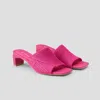 Vivaia Square-toe Block Heel Slides (jade) In Pink