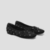 Vivaia Square-toe Bow Ballerina Flats (margaret) In Black
