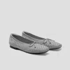 Vivaia Square-toe Bow Ballerina Flats (margaret) In Gray