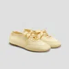 Vivaia Square-toe Lace-up Satin Sneakerina (cristina) In Yellow