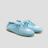Vivaia Square-toe Lace-up Satin Sneakerina (cristina) In Blue