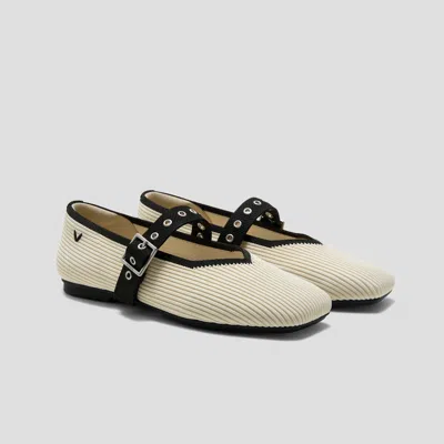 Vivaia Square-toe Margot™ Mary Jane (myriel)|pale Apricot / Black|us 11 In Neutral