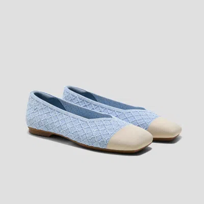 Vivaia Square-toe Margot™ V-cut Flats (margot™ 3.0)|blue Apricot Quilt|us 11 In Multi