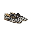 Vivaia Square-toe Mary-jane In Navy Ivory Multi Stripe