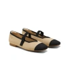 Vivaia Square-toe Mary-jane In Nude Peach & Black