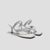 Vivaia Square-toe Mid Heel Strappy Sandals (alina) In Silver