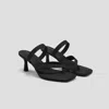 Vivaia Square-toe Mid Heel Strappy Sandals (alina) In Black