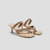 Vivaia Square-toe Mid Heel Strappy Sandals (alina) In Brown