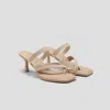 Vivaia Square-toe Mid Heel Strappy Sandals (alina) In Nude