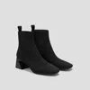 Vivaia Square-toe Perforated Heeled Boots (melissa) In Black