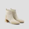 Vivaia Square-toe Perforated Heeled Boots (melissa) In Neutral