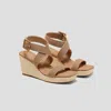 Vivaia Square-toe Slingback Wedge Sandals (lyla) In Neutral