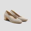 Vivaia Square-toe Stress Free Chunky Heels In Almond