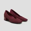 Vivaia Square-toe Stress Free Chunky Heels (megan) In Burgundy