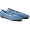 Vivaia Square-toe V-cut Flats In Blue
