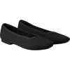 Vivaia Square-toe V-cut Flats In Black