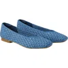 Vivaia Square-toe V-cut Flats In Blue