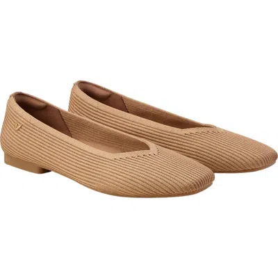 Vivaia Square-toe V-cut Flats In Brown