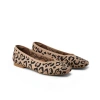 Vivaia Square-toe V-cut Flats In Dark Leopard
