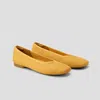 Vivaia Square-toe V-cut Flats (margot 2.0) In Yellow