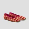 Vivaia Square-toe V-cut Flats (margot 2.0) In Multi