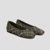 Vivaia Square-toe V-cut Flats (margot 2.0) In Gray