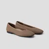 Vivaia Square-toe V-cut Flats (margot 2.0) In Brown